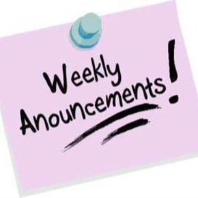 Weekly Announcements